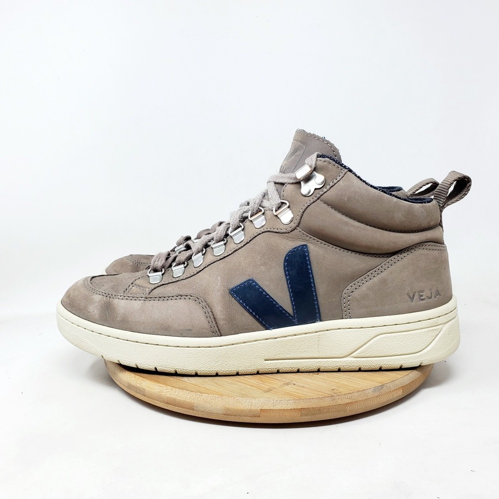 VEJA Shoes Mens 42 Taupe Nubuck Leather Lace Up High Top Casual Sneaker